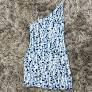 Sage the label Blue and white Floral Mini Dress